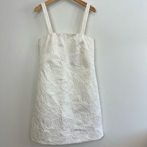 J. Crew Convertible-Strap Dress in Embossed Floral 6T White G4618 Mini NWT $148